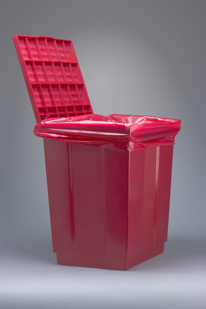 Biohazard Disposal Can with Lift-Up Cover