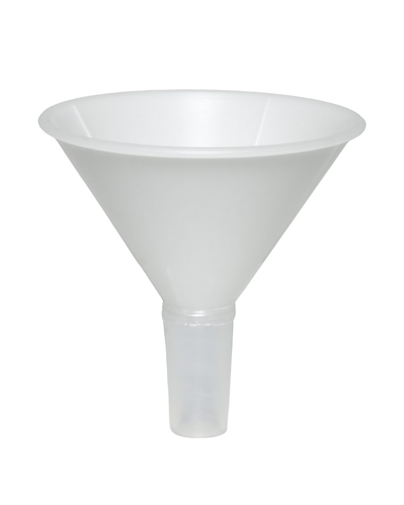 Powder Funnels with Tapered Stem