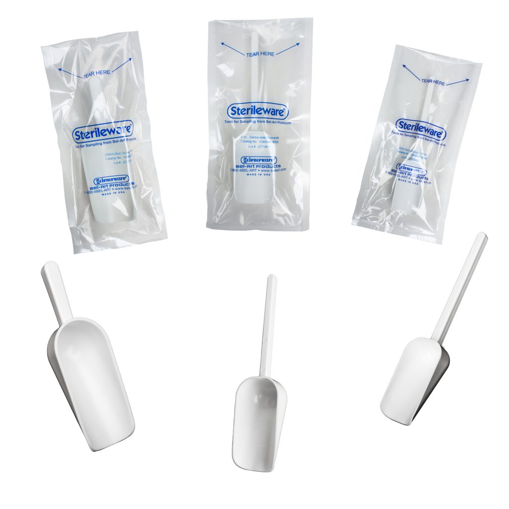 Sterileware Sterile Sampling Scoops – White