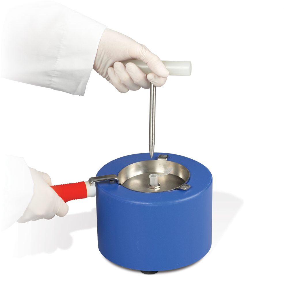 Liquid Nitrogen Cooled Mini Mortar & Pestle Set