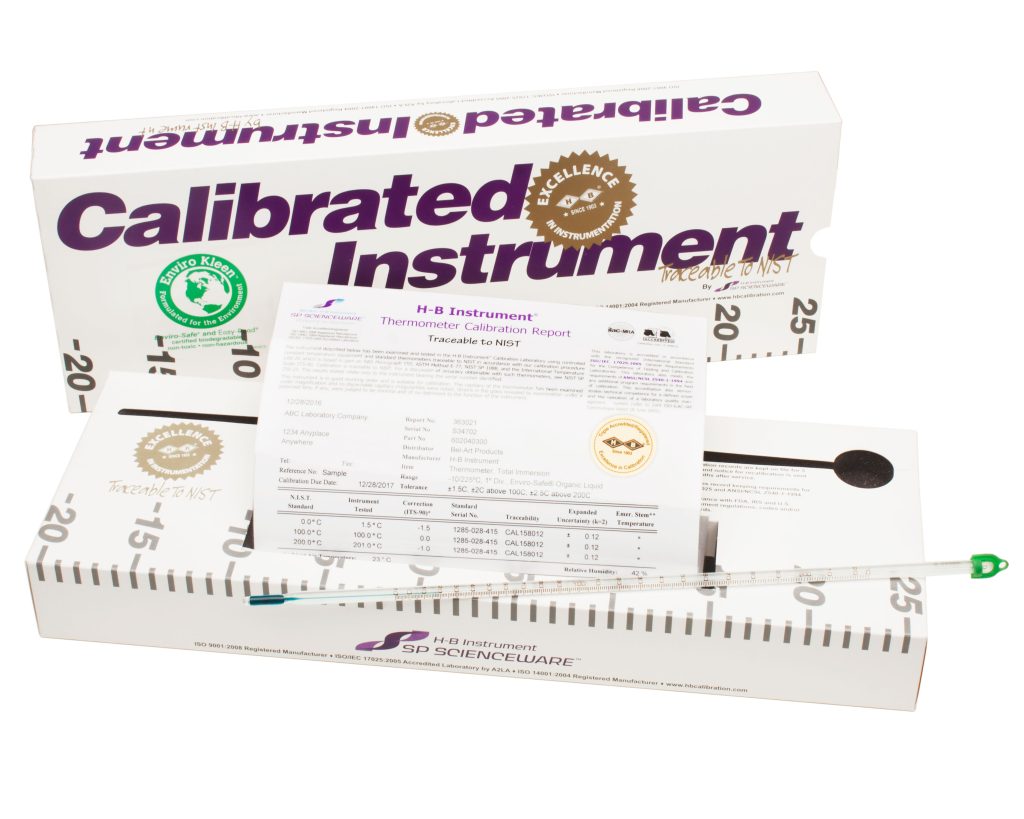 H-B Enviro-Safe® Individually Calibrated Environmentally Friendly Liquid-in-Glass Laboratory Thermometer