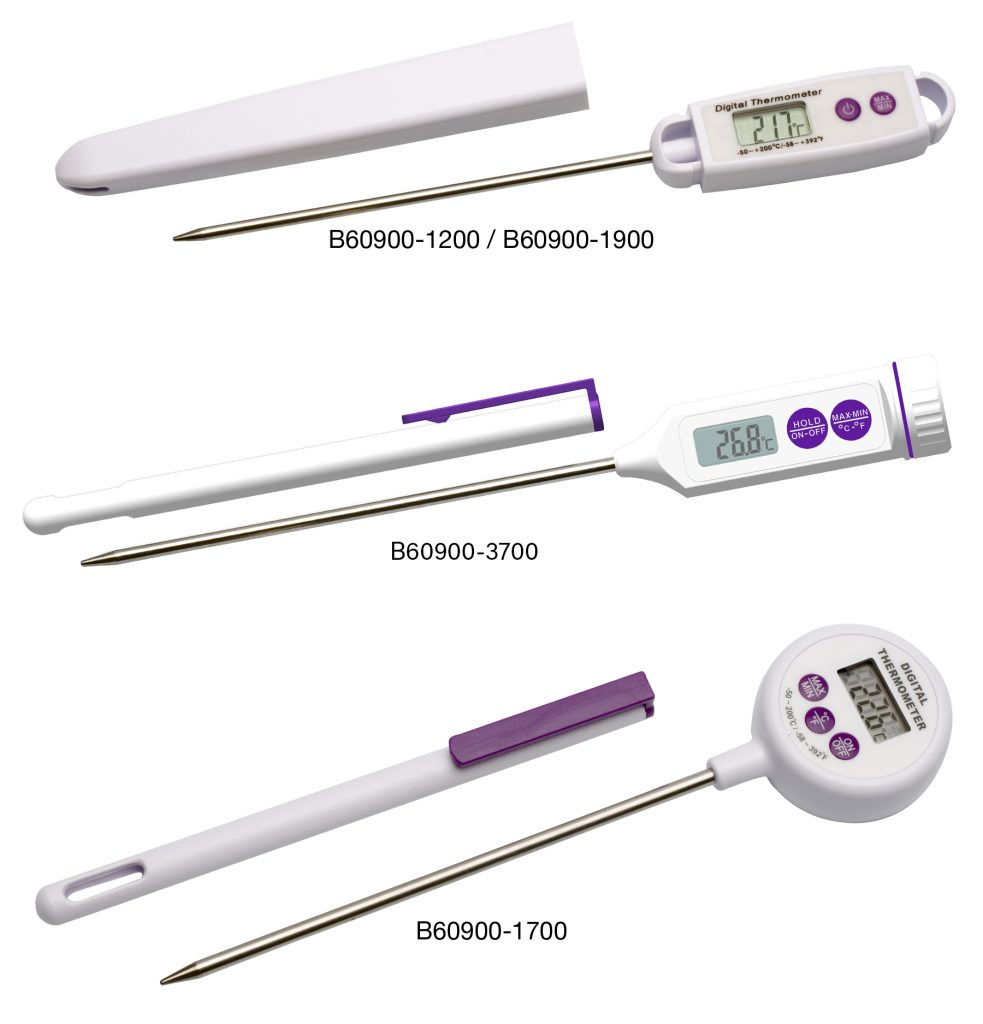 H-B DURAC Calibrated Electronic Stainless Steel Stem Thermometers