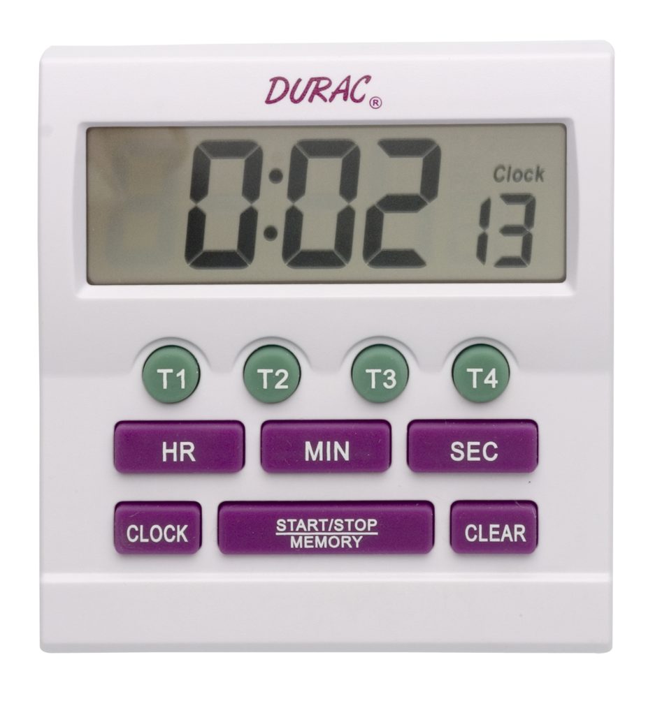 H-B DURAC 4-Channel Electronic Timer & Clock with Certificate of Calibration